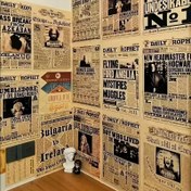 Resim WB Harry Potter Propaganda Posteri - Vintage Büyücülük Dünyası Gazete Kesintileri Çerçevesiz Duvar Sanatı, Hogwarts Ev Kupası & Quidditch Maçı Manşetleri, Koleksiyonluk Film Anıları için Ev Dekoru, Sihirli Tema Süslemesi, Sihirli Tema Tasarımı, Rustik Bitiş 