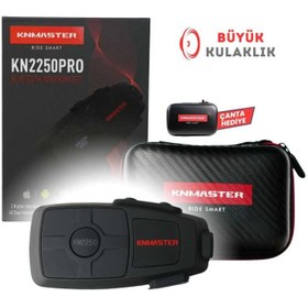 Resim Knmaster KN2250 PRO Motosiklet Kask Interkom Bluetooth Intercom Kulaklik Seti 