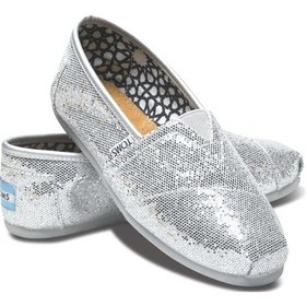 Resim TOMS SILVER GLITTER - GÜMÜŞ PULLU KADIN ESPADRİL 