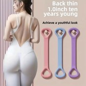 Resim Silikon Yoga Direnç Bantları - Germe Fitness Esneme Halatları Sırt, Bel ve Kol için - Dayanıklı Mor Fitness Bantları Ev, Spor Salonu ve Açık Hava Egzersizleri için, Spor Salonu Aksesuarları, Bel Eğitmeni, Dokulu Kavrama Kolları 