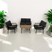 Resim Dekoroom's Zen 2 1 1 Pofuduk Balkon Takımı, Bahçe Mobilyası, Çay Seti, Kafe, Koltuk Takımı 