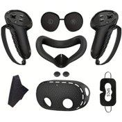 Resim Dream011 Meta Quest 2 Oculus Quest 3 3s Siyah Uyumlu 7si 1 Arada Silikon Kilif Vr Baslik Kontrolcu Kabi Gozler Yuz Ve Dokunmatik Kilif Lens Kapak 