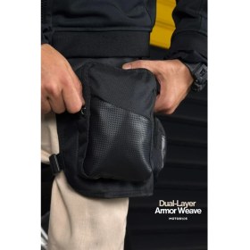 Resim Motobros X-67 Motosiklet Bacak Çantası Karbon Motorcu Çantası Motosiklet Çantası 3 Gözlü 