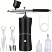 Resim Yarboly 0.3mm Uçlu Hava Tabancası Seti ile Kompresör - Taşınabilir, Şarj Edilebilir Lityum Pil, USB Güçlü, Boyama, Sanat, Renk Verme ve Ev Dekorasyonu için İdeal, Sanat Malzemeleri|Modern Estetik|Dayanıklı Hava Tabancası 
