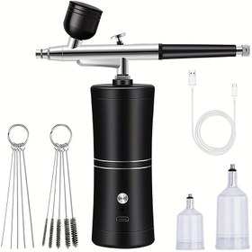 Resim Yarboly 0.3mm Uçlu Hava Tabancası Seti ile Kompresör - Taşınabilir, Şarj Edilebilir Lityum Pil, USB Güçlü, Boyama, Sanat, Renk Verme ve Ev Dekorasyonu için İdeal, Sanat Malzemeleri|Modern Estetik|Dayanıklı Hava Tabancası 