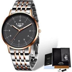 Resim Hanyang Gül Altın Siyah Lıge Iş Rahat Erkek Saatler Top Marka Lüks Moda Erkekler Için Izle Su Geçirmez Aydınlık Kol Saati Kuvars Saat Montre Homme (Yurt Dışından) 