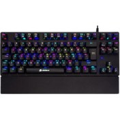 Resim GAMEBOOSTER GM10B TACTIC RGB BILEKLIKLI 88 TUŞ MEKANIK OYUN KLAVY 