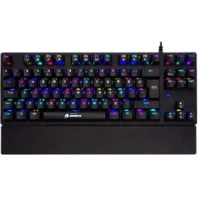 Resim GAMEBOOSTER GM10B TACTIC RGB BILEKLIKLI 88 TUŞ MEKANIK OYUN KLAVY 