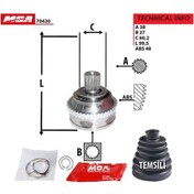 Resim MGA 70420 Aks Kafası Dış Transporter T4 Absli Tıp 
