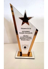 Resim Resmi Kurum Plaket-anahtarlık-kitap Ayracı Set Kişiye Ö Beyaz - Altın 