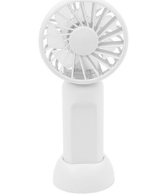 Resim Taşınabilir El Tipi Vantilatör 3 Hız Ayarlanabilir Düşük Gürültülü Mini Masa Vantilatörü Çıkarılabilir Tabanlı - Beyaz 