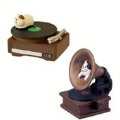 Resim 1 Adet Vintage Japon Stili Vinil Plak Çalar Figürlü Kedi Reçine El Sanatları, Ev Dekor Koleksiyonu, Cadılar Bayramı Fırsatı, Elektrik Gerektirmez 