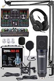 Resim Midex Private Paket-3 CX2 Mikrofon-VS15 Ses Kartı Stüdyo Kayıt Seti 
