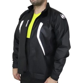 Resim Go-Out Motorcu Yağmurluk Pvc Rüzgarlık Dikişsiz %100 Su ve Rüzgar Geçirmez Reflektörlü Tek Üst Ceket Özel Kesim Sıcak Frekans Yapıştıırma ile %100 Su Ggeçirmez 