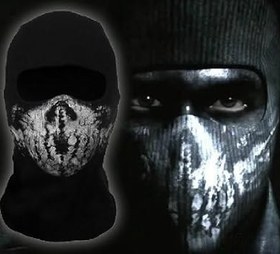 Resim Hayalet Motosiklet Maskesi Yüz Maskesi için Kafatası Sürpriz Maskesi Siyah 