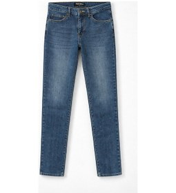 Resim Bluew White Kadın Düz Kesim Düz Paça Straight Fit Mavi Jean Pantolon 