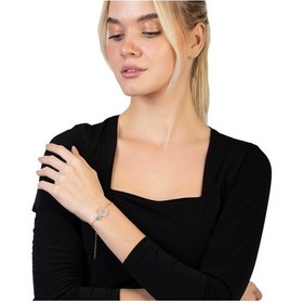 Resim Rose Renk Mecidiye Tasarım Nazar Boncuğu Detaylı 925 Ayar Gümüş K 