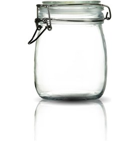 Resim 3'lü Korken Kavanoz 750 Ml Vakumlu Kilitli Cam Saklama Kavanozu Şeffaf 