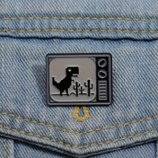 Resim FLIXBLANY Dinozor TV Şekilli Flip Boyun Rozeti - Retro Karikatür Dinozor & Kaktüs Tasarımı, Minimalist Emaye Pin Kot Pantolonlar, Ceketler, Çantalar İçin - Eğlenceli Takı Hediyesi Arkadaşlar, Dino Severler, Ceket Süsü, Sentetik Taş Malzeme, Dayanıklı Aksesuar, Moda Hediyeleri 