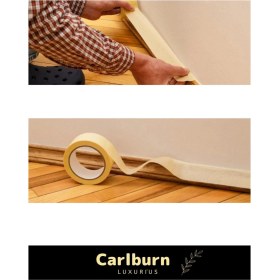 Resim Carlburn Isıya Dayanıklı Krep Kağıt Kolay Sökülebilen Kağıt 25MT Maskeleme Boya Badana Bandı - 10 Adet 