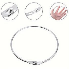 Resim 1 Adet Dayanıklı Bakır Bölünmüş Anahtarlık - 50+ Anahtar İçin Ekstra Büyük 125mm Ağır Hizmet Anahtar Tutucu 