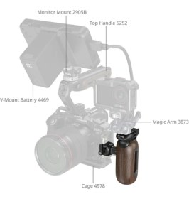 Resim Smallrig 5239 Nato Bağlantılı Ahşap Yan Tutamak 
