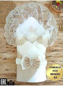 Resim Gold Pr Bebek Kundağı, Unisex Bebek Dış Kundak Battaniyesi, Hastane Çıkışı Kundak Battaniye 