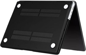 Resim Apple Macbook Pro 14inç M3/M4/Max A3112 A3185 A3401 A2918 A1992 ile uyumlu Kılıf Kristal Ön Arka Şeffaf Kapak Siyah 