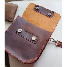 Resim Hakiki Deri Elyapımı Çanta 20*20 cm 