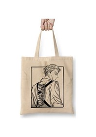 Resim Toyaso Jujutsu Kaisen Nanami Kento Beyaz Bez Çanta Uzun Saplı Alışveriş Çantası Plaj Çantası Beyaz 