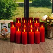 Resim 12 adet SASIGEIAA Titrek Alevsiz Mumlar, Akrilik Malzeme Uzaktan Kumanda & Zamanlayıcı ile - Romantik Akşamlar, Sevgililer Günü, Düğünler, Eid Mubarak, Ramazan, Paskalya için İdeal - Sıcak Ev Dekoru 