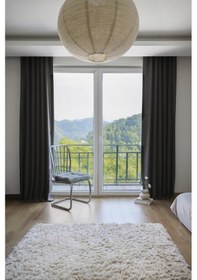 Resim Terra 140x270 Cm 2 Adet Blackout Fon Perde Gri 