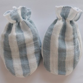 Resim runbaby Pamuklu Çift Kat Müslin Kumaş 3 Çift Bebek Eldiven 