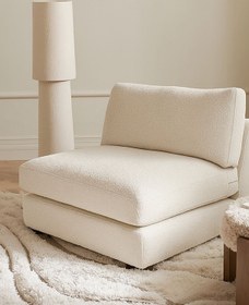 Resim Endeco Design İskandinav Berjer Tekli Koltuk Teddy Kumaş 