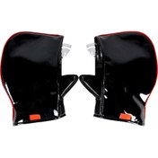 Resim Teltree Motorsiklet Ve Elektrikli Araçlar İçin Kışlık Sıcak Tutucu, Rüzgar Ve Su Geçirmez Deri El Koruması - Siyah 