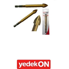 Resim Elmas Karbür Uçlu Mermer Ve Seramik Delme Ok Tipi 4 Ağızlı Hex 10*85mm 