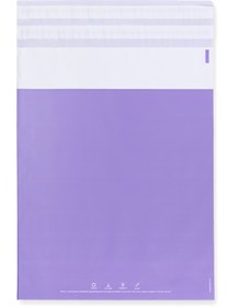 Resim Renkli Kargo Poşeti Plastik (Cepsiz) - Lila - 48x55 cm - 50 Adet 