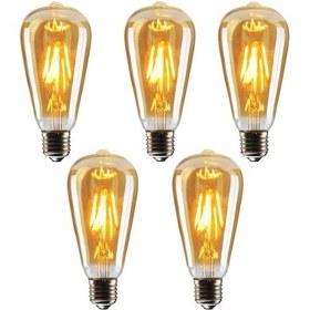 Resim Edison St64 Flamanlı Rustik 4w Dekoratif Led Ampul 5'li Vintage 
