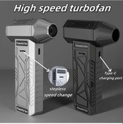 Resim Maxaccess Usb-c Şarjlı Turbo Fanlı Taşınabilir Hava Üfleyici Gümüş Renk 