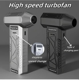 Resim Maxaccess Usb-c Şarjlı Turbo Fanlı Taşınabilir Hava Üfleyici Gümüş Renk 