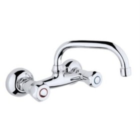 Resim Genel Markalar VİOSA ARMATÜR Sıcak Soğuk Pirinç Paslanmaz U Borulu Klasik Banyo Lavabo Mutfak Bataryası 