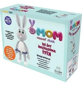 Resim Yeni Başlayanlar Için Tığ Işi Amigurumi Kiti Momo Akıllı Tavşan 
