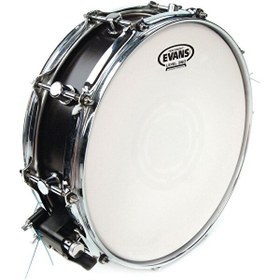 Resim Evans B14HW 14" Alttan Dotlu Deri Heavyweight Trampet Derisi Kumlu Beyaz 