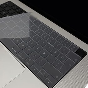 Resim McStorey MacBook Türkçe Q Klavye Koruyucu M1-M5 | Air 13.6 A2681 A3113 A3240 A3449 | Pro 14 A2442 A3426 A3434 | Pro 16 A2485 A3429 | Neo 13 Ultra İnce Silikon Keyboard Cover Touch ID Protector Şeffaf 