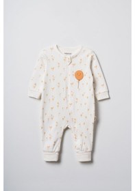 Resim Babycosy Organic Wear Bebek Tulum %100 Organik Pamuk , Bebek - Yenidoğan- Csy3061 Ekru 