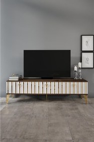 Resim mapahomeliving 150 Cm Dubai Mdf Mebran Kapak Ekru Ceviz 