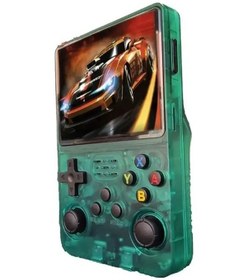 Resim Konsol Plus R36s Retro 3.5" 64 GB El Oyun Konsolu Yeşil 