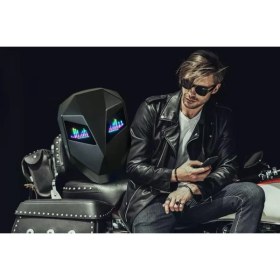 Resim Prıme Karbon, LED Gözlü Motorcu Sırt Çantası Ledli Sırt Çantası, Telefon Kontrol Kask Taşıma Çantası 