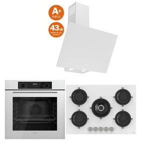 Resim Ferre Icon Plus 75 Serisi QBL63CB-RS036-D078-SA 3lü Cam Ankastre Set 