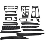 Resim Bmw X5 E70 2007-2013 İçin 22 Adet Parlak Karbon Fiber Araç İç Dekorasyon Etiketi 